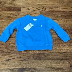 Ralph Lauren baby boy sweatshirt classic deep blue 24 months new